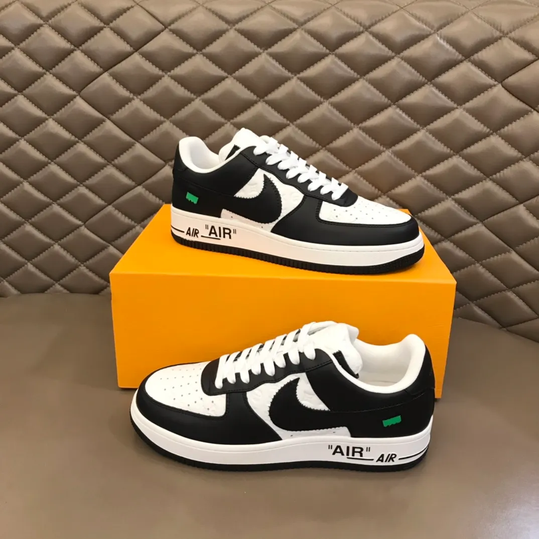 Men's shoes 💰p420 "*OUIS *UITTO*" x OFF-WHITE x Nike tripartite collaboration! Trendy and cool men's casual sports shoes with unrivaled color matching. The design idea basically continues the style of THE TEN. The Swoosh line and tongue label have a very familiar visual effect and are both fashionable and trendy! A must-have for fashionistas! The effect on your feet is absolutely stunning! Size: 38-45